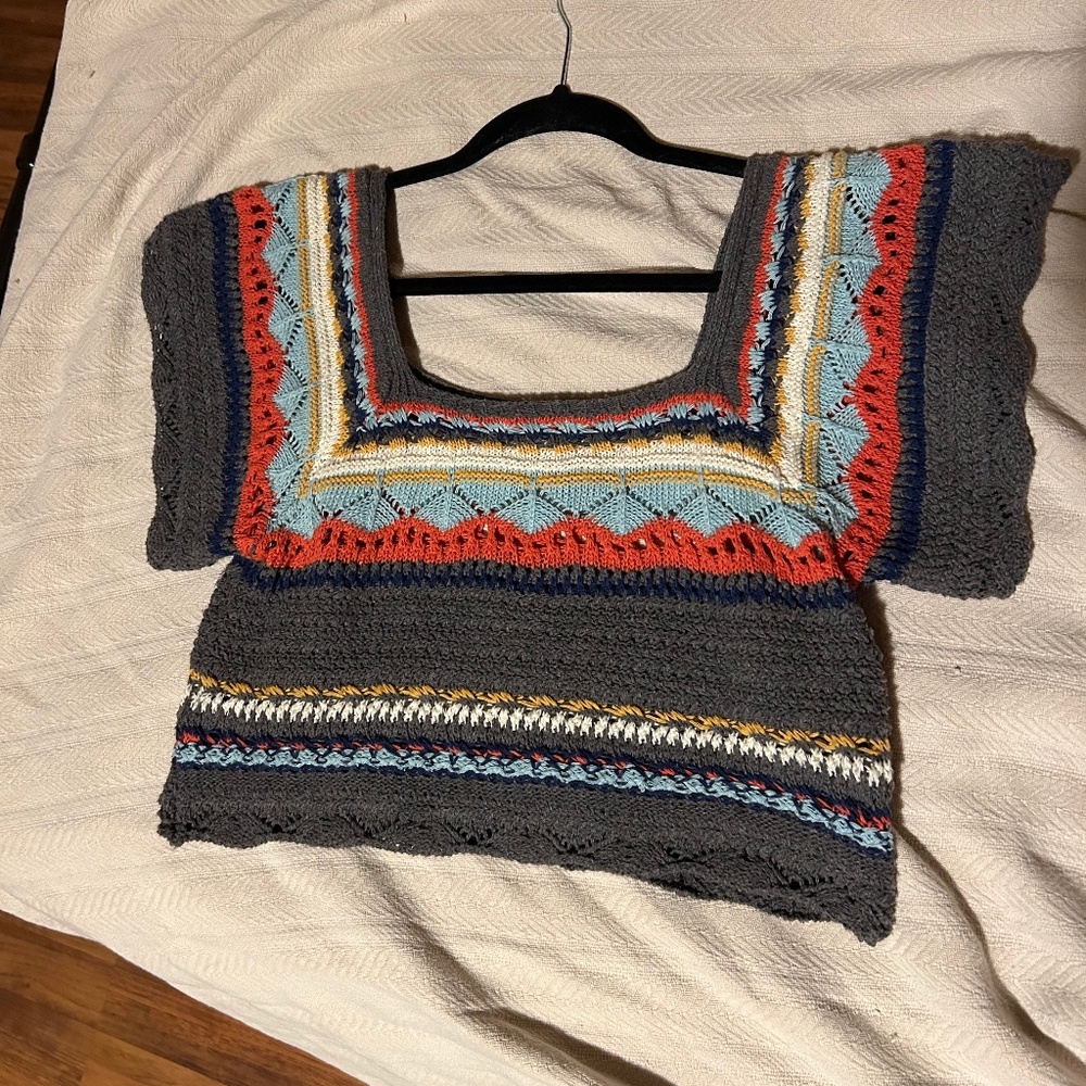 Crochet Crop Top - Women's Size Small, fits small to medium